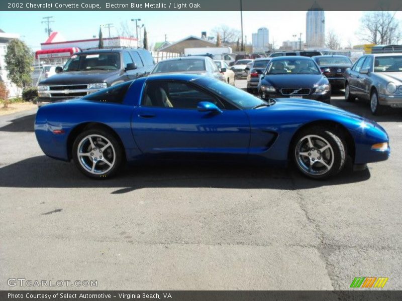 Electron Blue Metallic / Light Oak 2002 Chevrolet Corvette Coupe