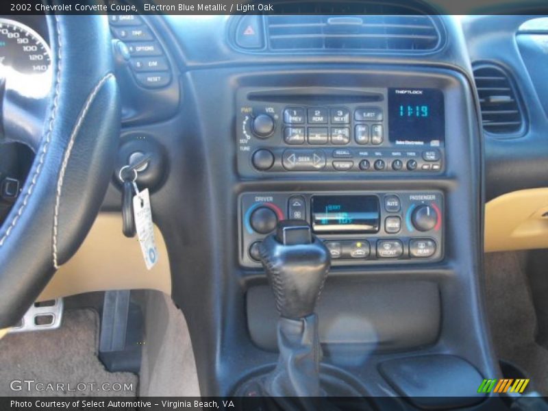 Electron Blue Metallic / Light Oak 2002 Chevrolet Corvette Coupe