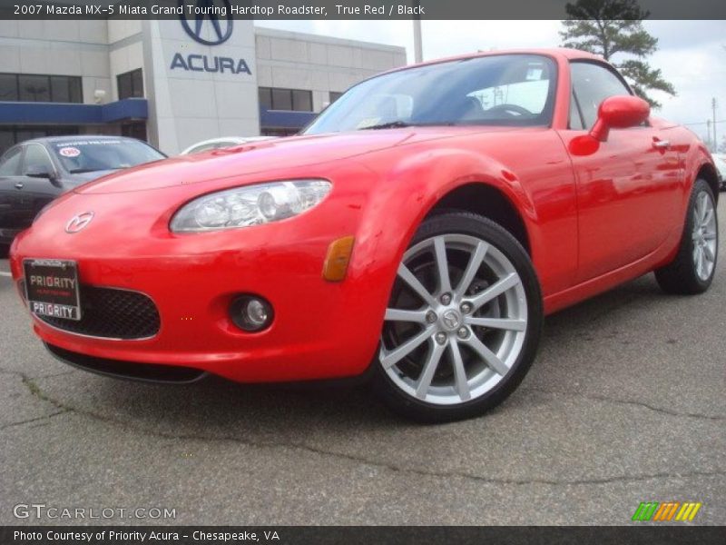 True Red / Black 2007 Mazda MX-5 Miata Grand Touring Hardtop Roadster