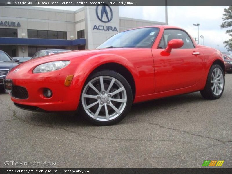 True Red / Black 2007 Mazda MX-5 Miata Grand Touring Hardtop Roadster
