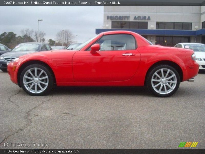 True Red / Black 2007 Mazda MX-5 Miata Grand Touring Hardtop Roadster