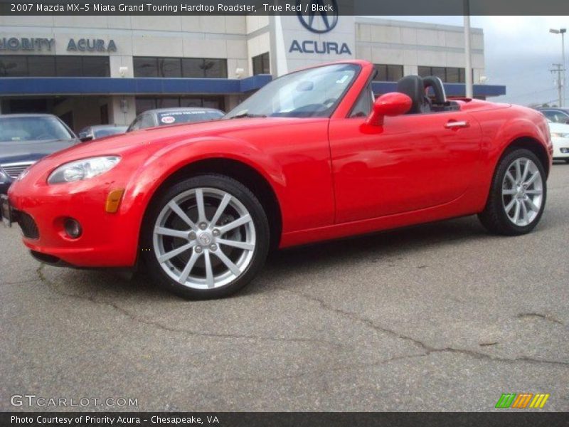 True Red / Black 2007 Mazda MX-5 Miata Grand Touring Hardtop Roadster