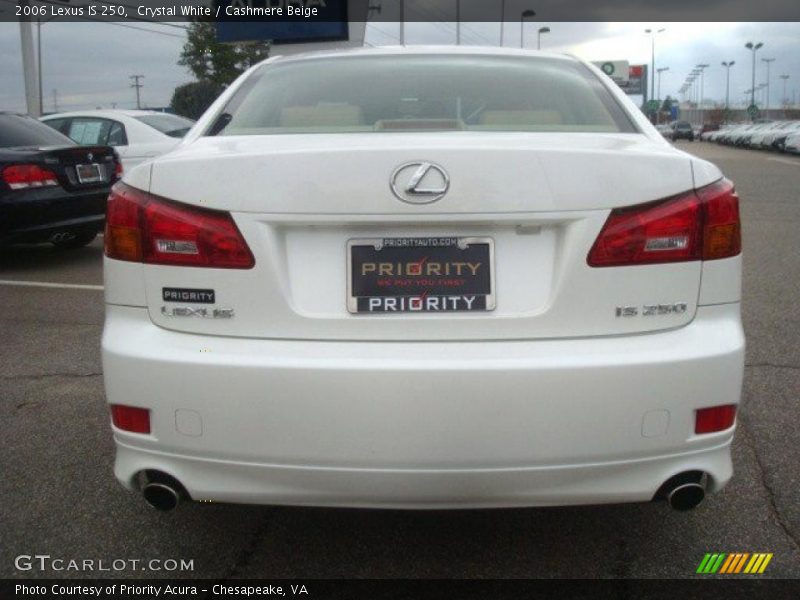 Crystal White / Cashmere Beige 2006 Lexus IS 250