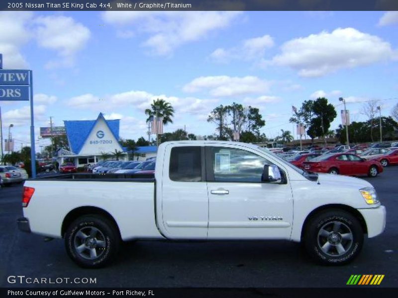 White / Graphite/Titanium 2005 Nissan Titan SE King Cab 4x4