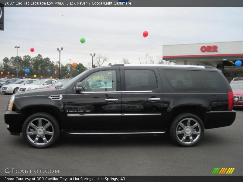 Black Raven / Cocoa/Light Cashmere 2007 Cadillac Escalade ESV AWD