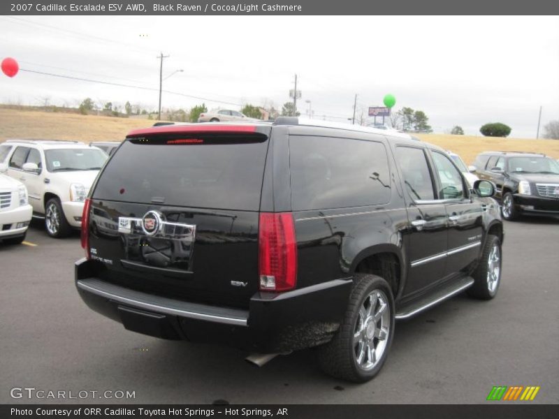 Black Raven / Cocoa/Light Cashmere 2007 Cadillac Escalade ESV AWD