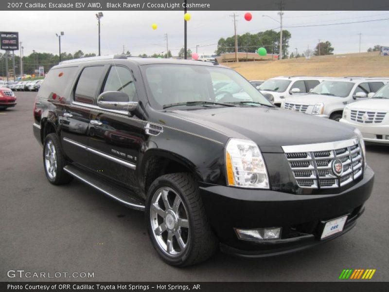 Black Raven / Cocoa/Light Cashmere 2007 Cadillac Escalade ESV AWD