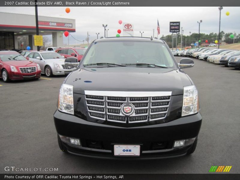 Black Raven / Cocoa/Light Cashmere 2007 Cadillac Escalade ESV AWD