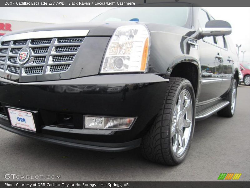 Black Raven / Cocoa/Light Cashmere 2007 Cadillac Escalade ESV AWD