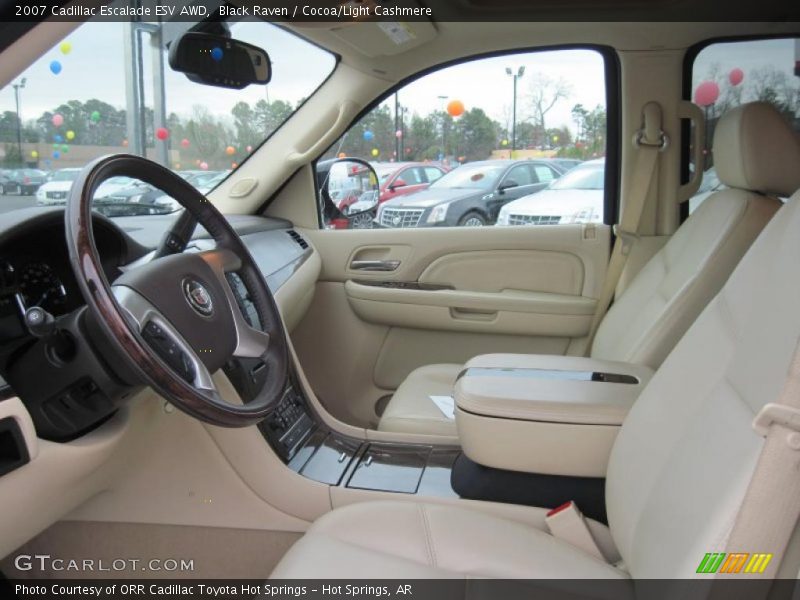 Black Raven / Cocoa/Light Cashmere 2007 Cadillac Escalade ESV AWD