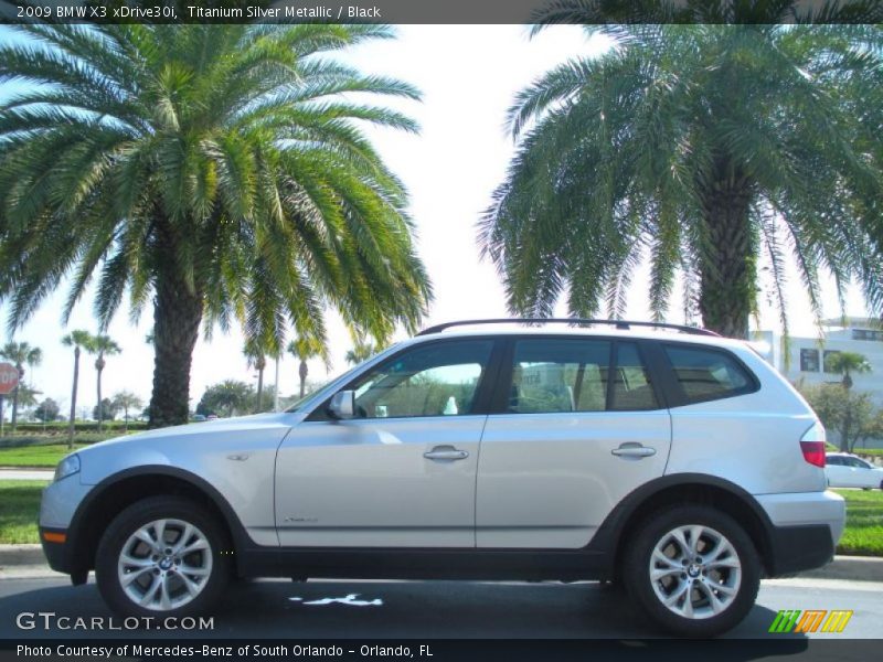 Titanium Silver Metallic / Black 2009 BMW X3 xDrive30i