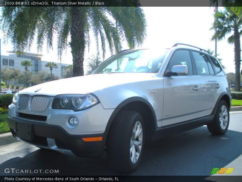 Titanium Silver Metallic / Black 2009 BMW X3 xDrive30i