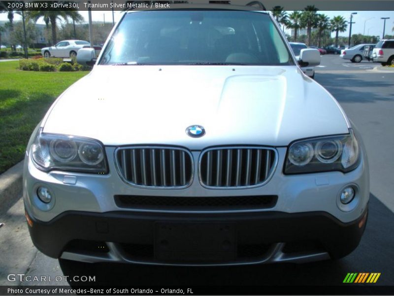 Titanium Silver Metallic / Black 2009 BMW X3 xDrive30i