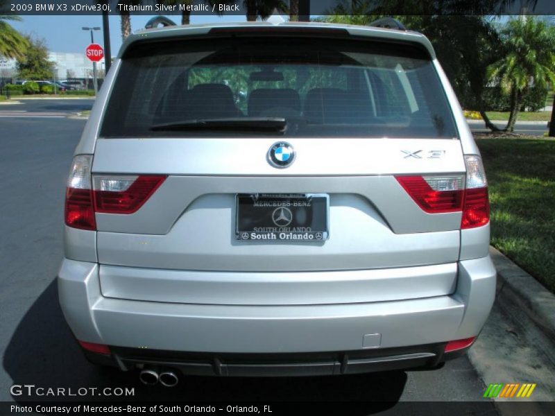 Titanium Silver Metallic / Black 2009 BMW X3 xDrive30i