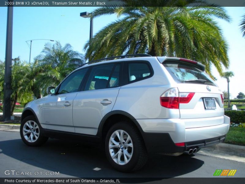 Titanium Silver Metallic / Black 2009 BMW X3 xDrive30i