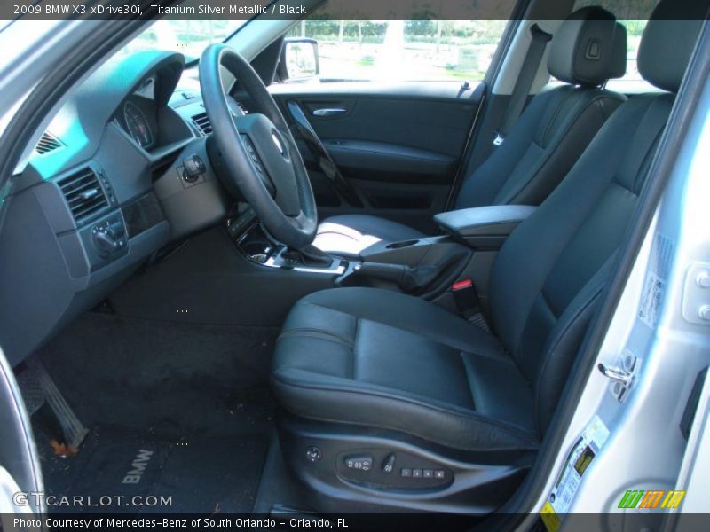 Titanium Silver Metallic / Black 2009 BMW X3 xDrive30i