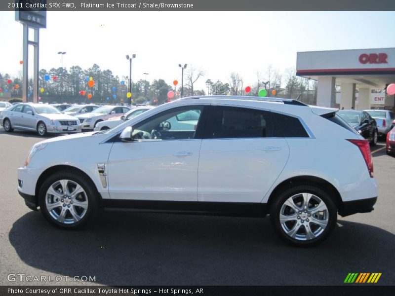 Platinum Ice Tricoat / Shale/Brownstone 2011 Cadillac SRX FWD