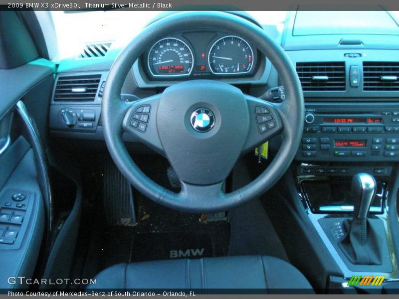 Titanium Silver Metallic / Black 2009 BMW X3 xDrive30i