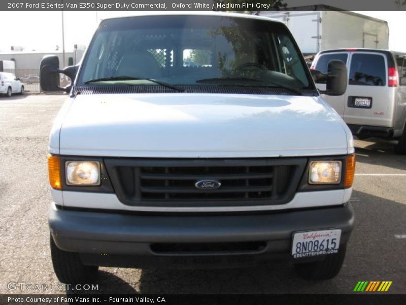 Oxford White / Medium Flint Grey 2007 Ford E Series Van E350 Super Duty Commercial