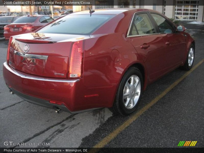 Crystal Red / Cashmere/Cocoa 2008 Cadillac CTS Sedan