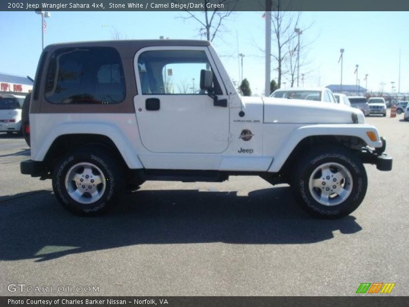 Stone White / Camel Beige/Dark Green 2002 Jeep Wrangler Sahara 4x4