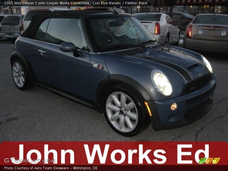 Cool Blue Metallic / Panther Black 2005 Mini Cooper S John Cooper Works Convertible
