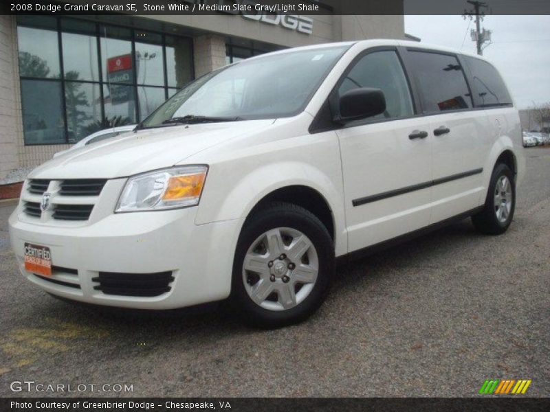 Stone White / Medium Slate Gray/Light Shale 2008 Dodge Grand Caravan SE