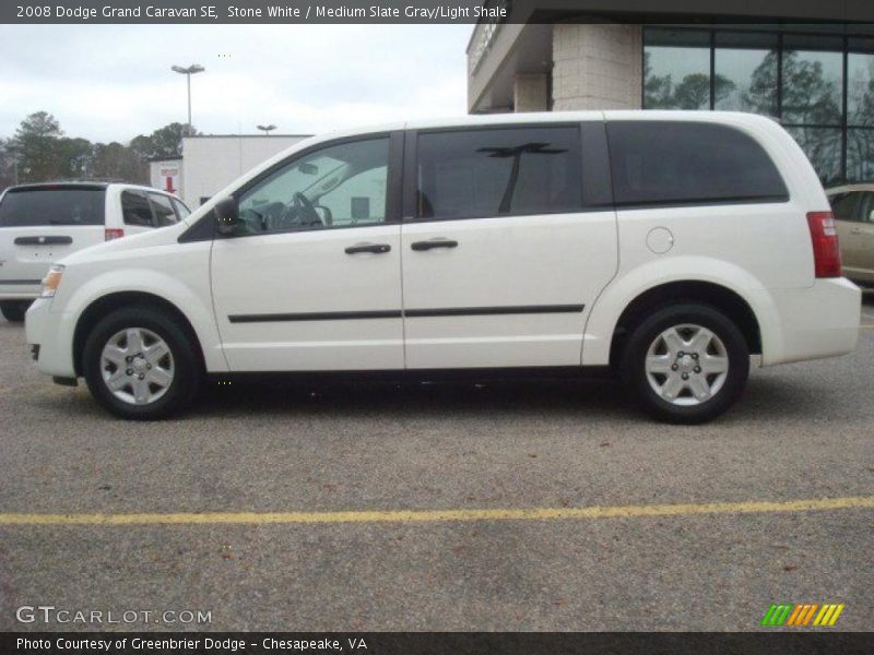 Stone White / Medium Slate Gray/Light Shale 2008 Dodge Grand Caravan SE
