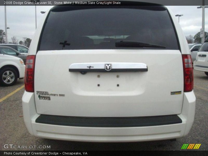 Stone White / Medium Slate Gray/Light Shale 2008 Dodge Grand Caravan SE
