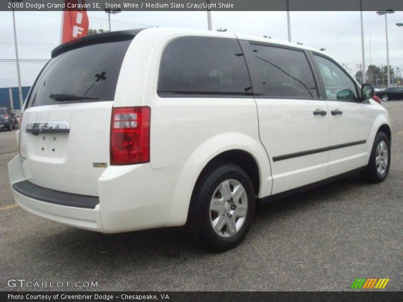 Stone White / Medium Slate Gray/Light Shale 2008 Dodge Grand Caravan SE