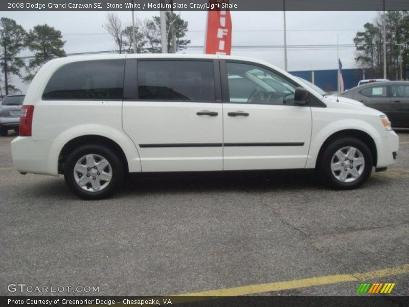 Stone White / Medium Slate Gray/Light Shale 2008 Dodge Grand Caravan SE
