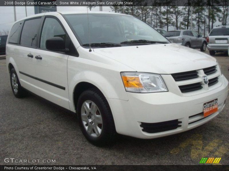 Stone White / Medium Slate Gray/Light Shale 2008 Dodge Grand Caravan SE