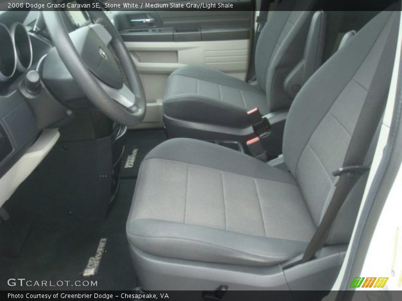 Stone White / Medium Slate Gray/Light Shale 2008 Dodge Grand Caravan SE