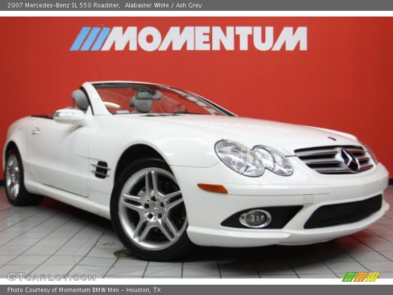 Alabaster White / Ash Grey 2007 Mercedes-Benz SL 550 Roadster