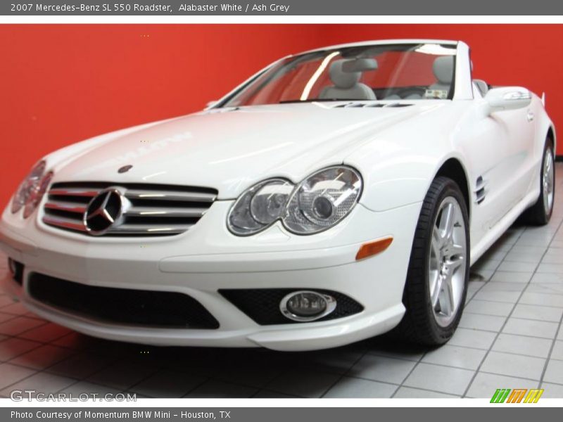 Alabaster White / Ash Grey 2007 Mercedes-Benz SL 550 Roadster