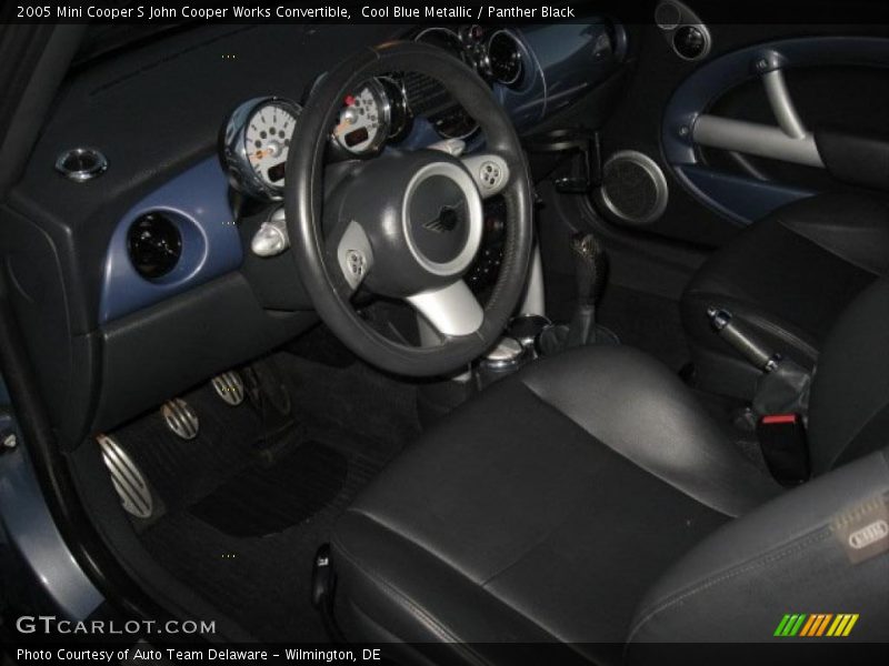 Cool Blue Metallic / Panther Black 2005 Mini Cooper S John Cooper Works Convertible