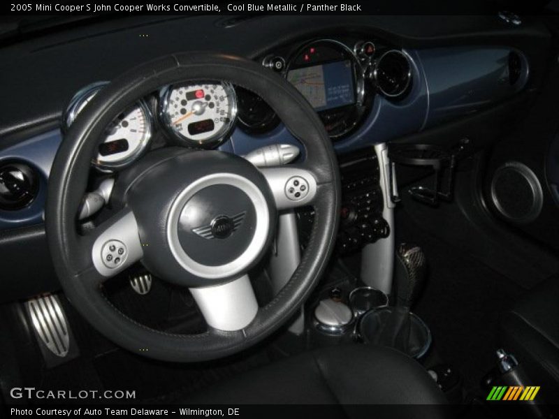Cool Blue Metallic / Panther Black 2005 Mini Cooper S John Cooper Works Convertible