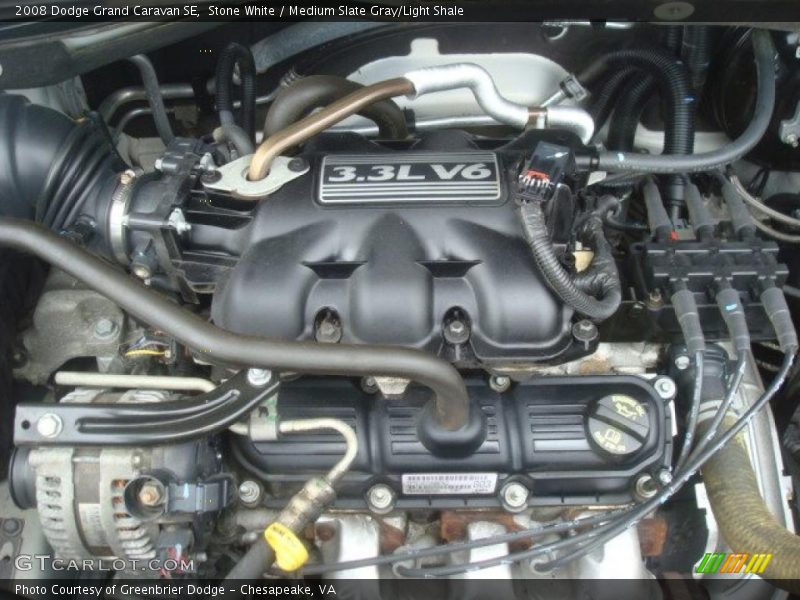 Stone White / Medium Slate Gray/Light Shale 2008 Dodge Grand Caravan SE