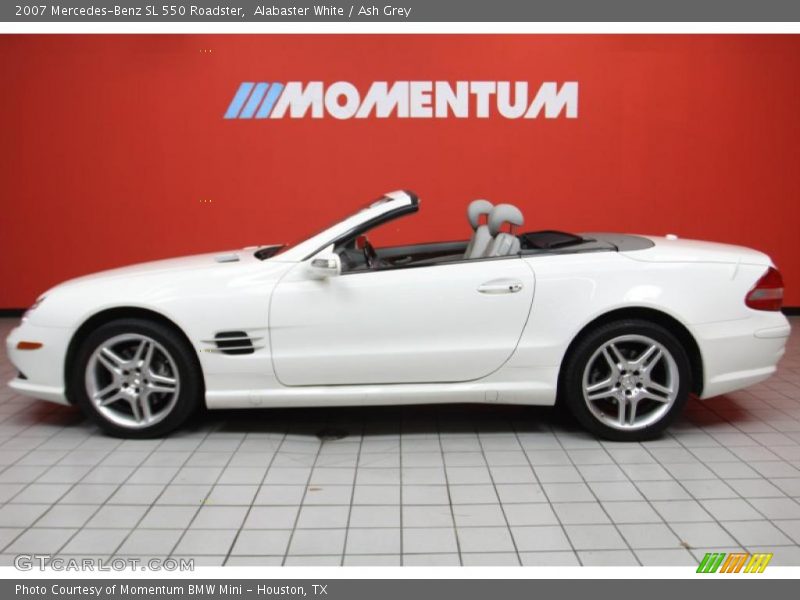 Alabaster White / Ash Grey 2007 Mercedes-Benz SL 550 Roadster