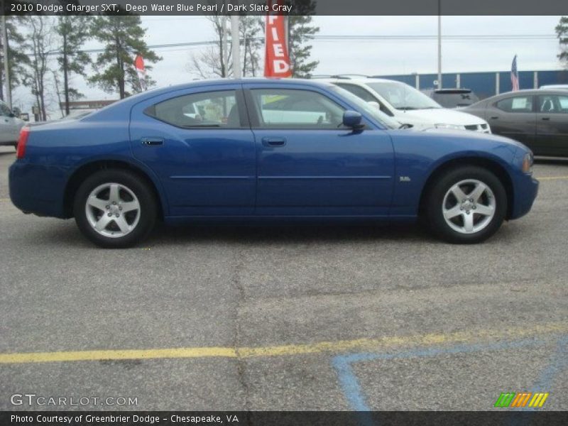 Deep Water Blue Pearl / Dark Slate Gray 2010 Dodge Charger SXT