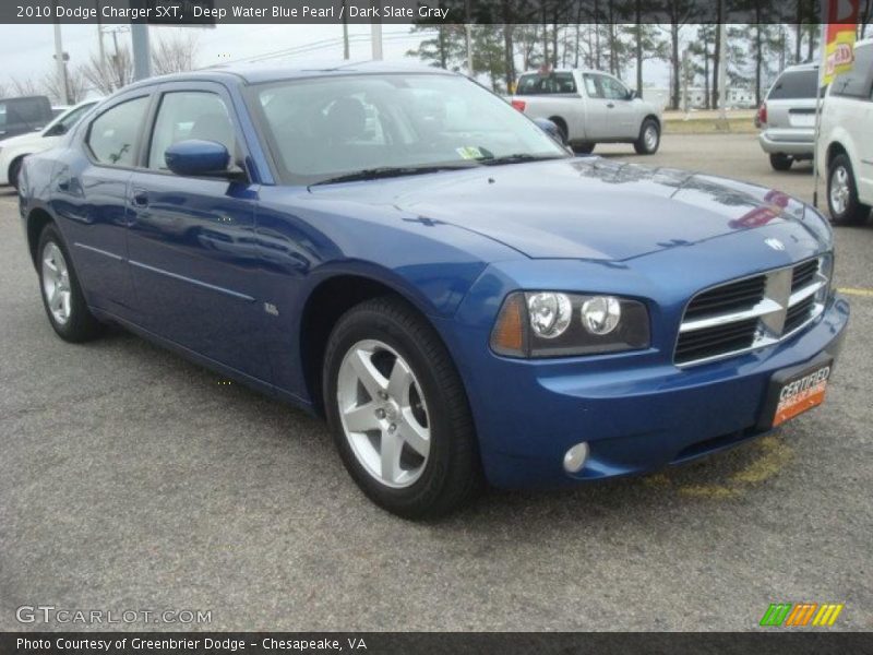 Deep Water Blue Pearl / Dark Slate Gray 2010 Dodge Charger SXT