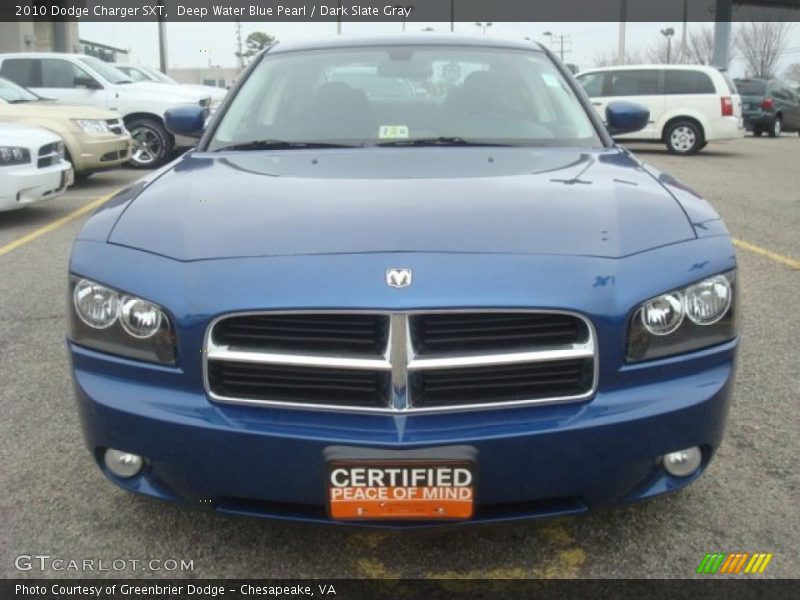 Deep Water Blue Pearl / Dark Slate Gray 2010 Dodge Charger SXT
