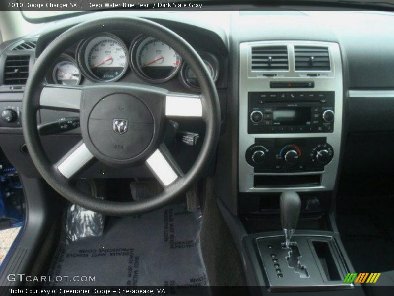 Deep Water Blue Pearl / Dark Slate Gray 2010 Dodge Charger SXT