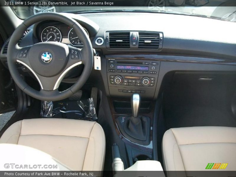 Jet Black / Savanna Beige 2011 BMW 1 Series 128i Convertible