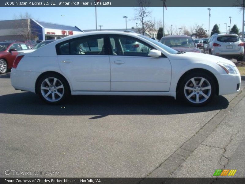 Winter Frost Pearl / Cafe Latte 2008 Nissan Maxima 3.5 SE