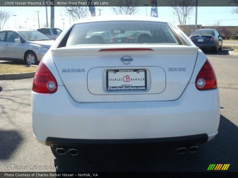 Winter Frost Pearl / Cafe Latte 2008 Nissan Maxima 3.5 SE