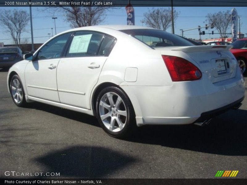 Winter Frost Pearl / Cafe Latte 2008 Nissan Maxima 3.5 SE