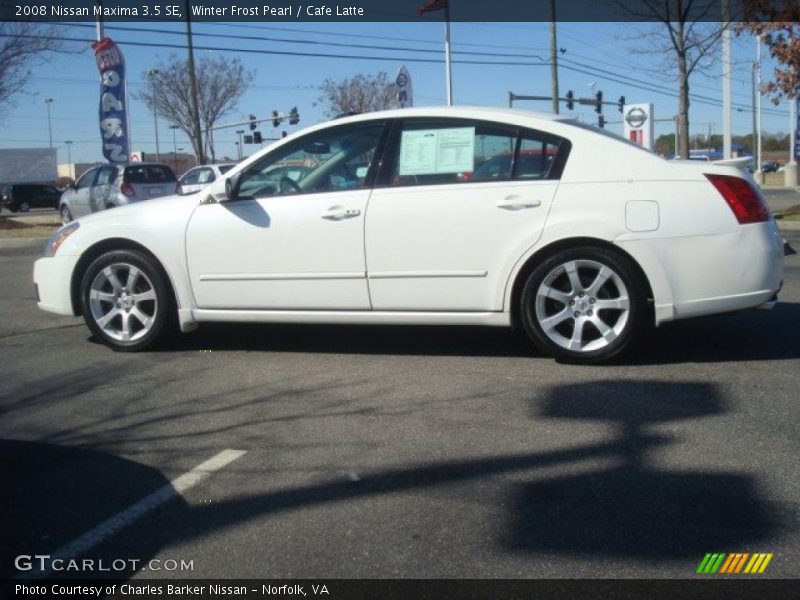 Winter Frost Pearl / Cafe Latte 2008 Nissan Maxima 3.5 SE