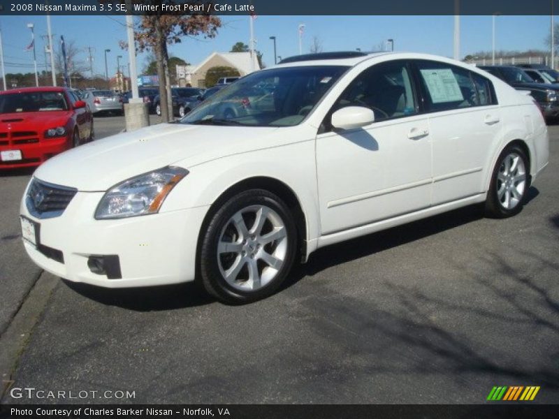 Winter Frost Pearl / Cafe Latte 2008 Nissan Maxima 3.5 SE