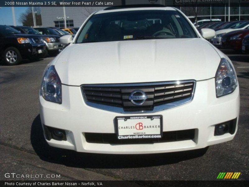 Winter Frost Pearl / Cafe Latte 2008 Nissan Maxima 3.5 SE